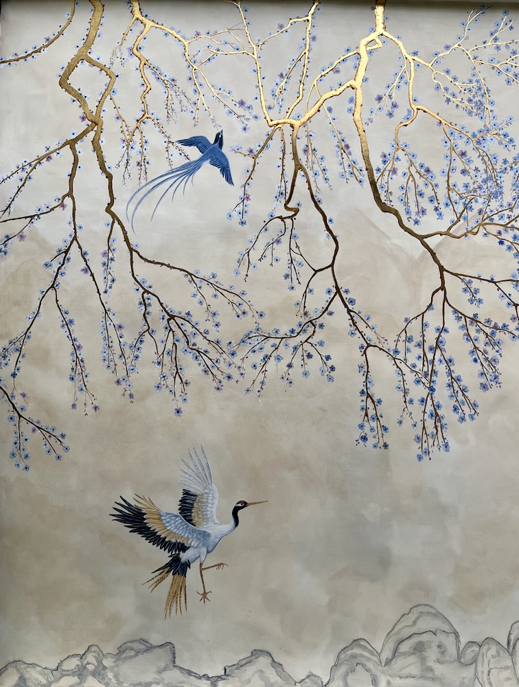 Chinoiserie bespoke Design by mural artist in London