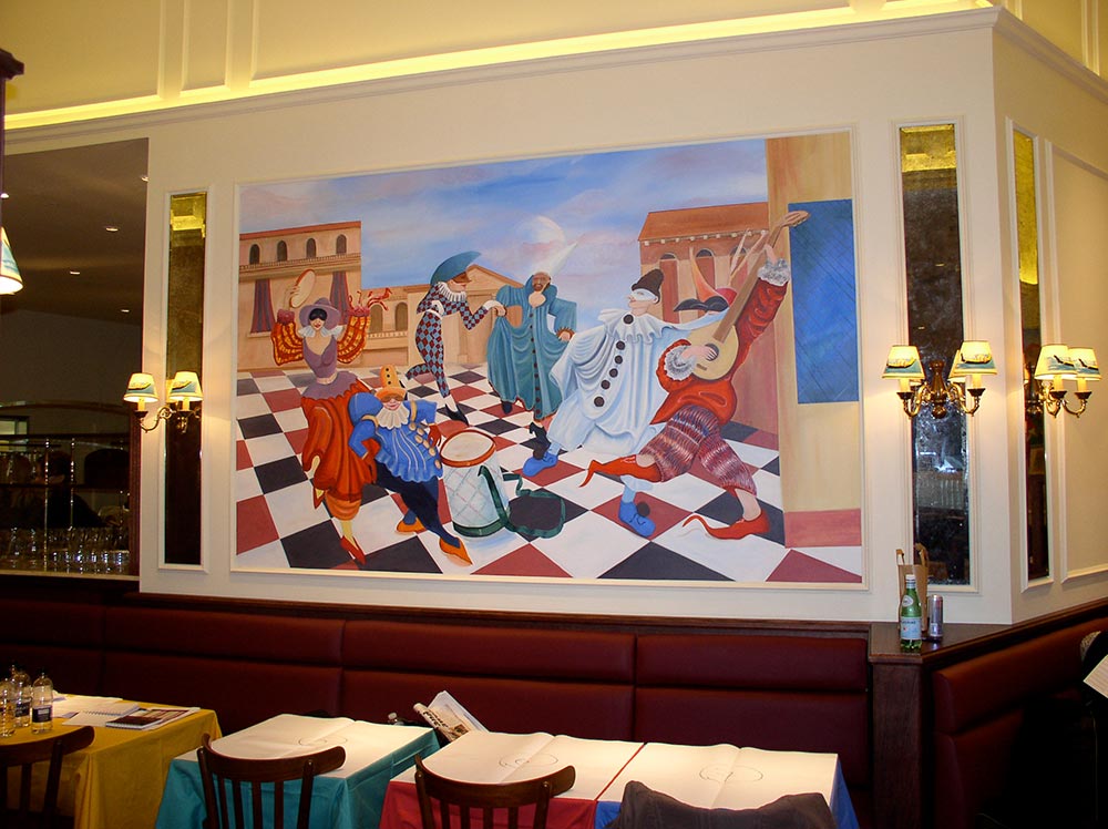Mural of drapes